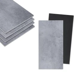 Revêtement de sol vinyle SPC à clipser Aldire 10 planches 1,86 m² gris effet béton NEU.HOLZ