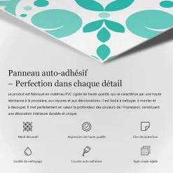 Revêtement Mural PVC Wallfluent 50x50 cm Couleur : Bleu Marine Foncé 4 pièces