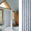 Rideau de porte chenille Florence Gris Blanc - 120 x 220 cm - Morel