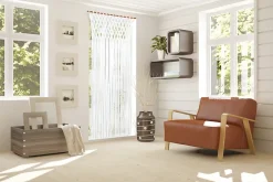 Rideau de porte macramé bohème blanc L.200 x l.90cm Jardiline