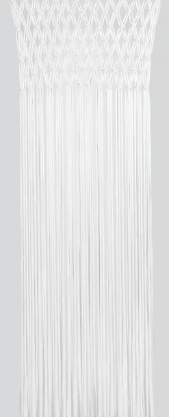 Rideau de porte macramé bohème blanc L.200 x l.90cm Jardiline