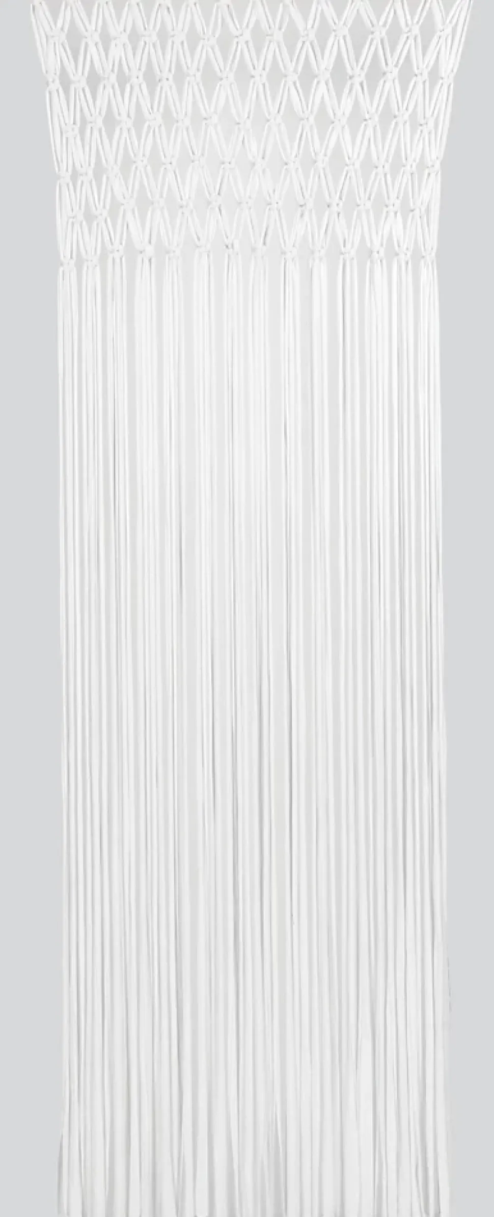 Rideau de porte macramé bohème blanc L.200 x l.90cm Jardiline