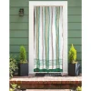 Rideau de porte moustiquaire en toile multicolore Vert 140 x 225 cm - Morel