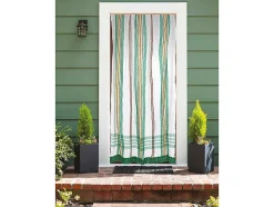 Rideau de porte moustiquaire en toile multicolore Vert 140 x 225 cm - Morel