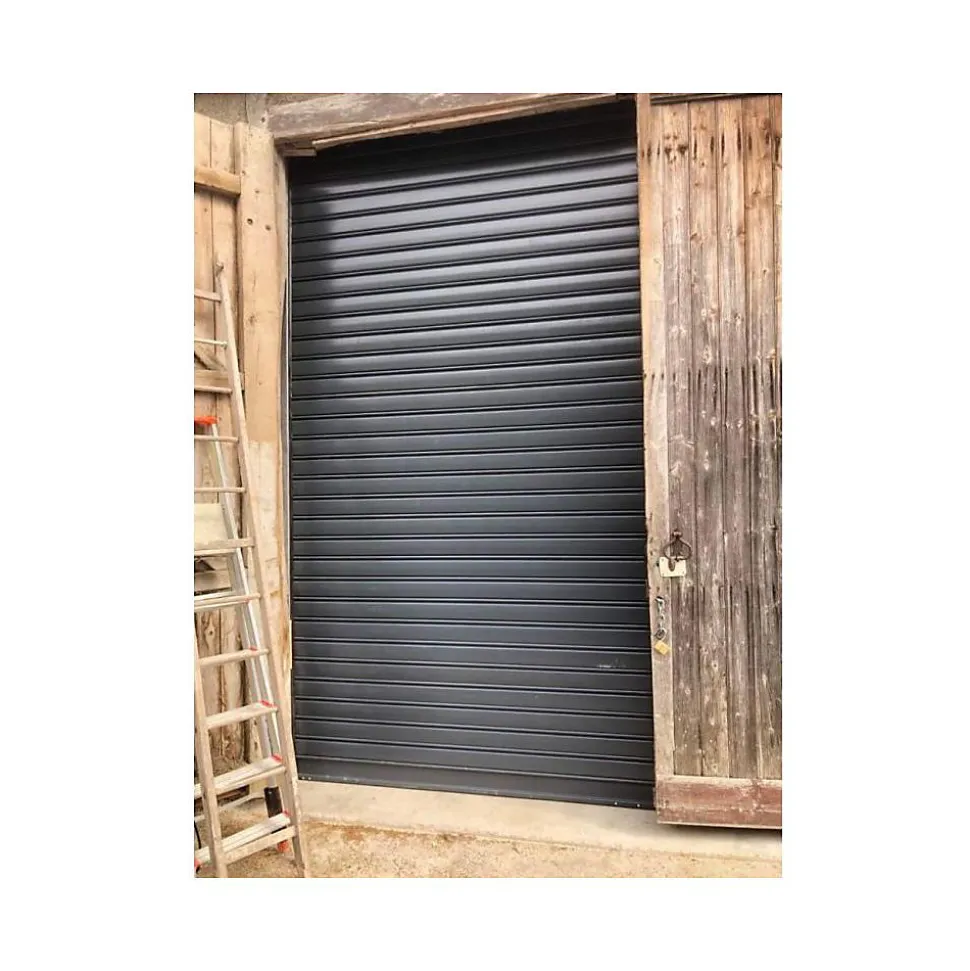 Rideau Métallique Gris RAL7016 Manuel Lames Pleines 7/10ème L2000 H3000 CLASSIC