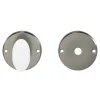 Rosace de fonction rond à visser à condamnation GoodHome brillant argent Ø48mm