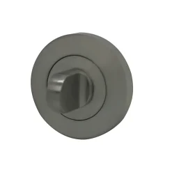 Rosace de fonction rond à visser à condamnation Duod acier effet nickel satin gris Ø52mm