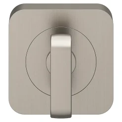 Rosace de fonction rond à visser à condamnation GoodHome Duod effet nickel satin gris Ø52.5mm
