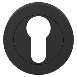 Rosace de fonction rond à visser GoodHome Duod mat noir Ø50mm