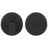 Rosace de fonction rond tube à visser à condamnation GoodHome Duod mat noir Ø50mm
