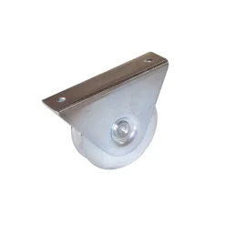 Roue gorge pour portail coulissant ø20mm L.116 x l.38 x H.85mm