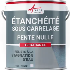 Résine d'étanchéité sous carrelage polyuréthane - Pente Nulle - ARCATHAN SC Gris - 4 kg - ARCANE INDUSTRIES