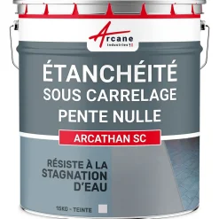 Résine d'étanchéité sous carrelage polyuréthane - Pente Nulle - ARCATHAN SC Gris - 15 kg - ARCANE INDUSTRIES