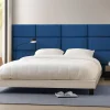 Set de 3 coussins muraux Carpino en velours 60 x 30 cm bleu marine neu.haus