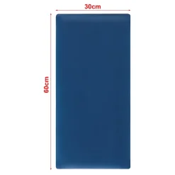 Set de 3 coussins muraux Carpino en velours 60 x 30 cm bleu marine neu.haus