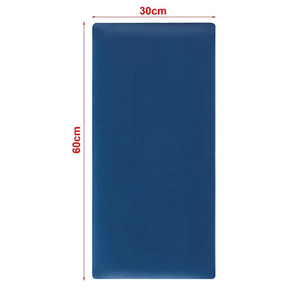 Set de 3 coussins muraux Carpino en velours 60 x 30 cm bleu marine neu.haus
