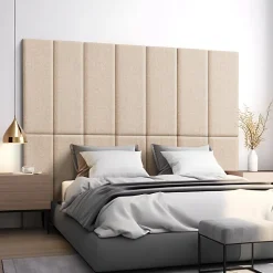 Set de 2 coussins muraux Carpino en tissu 90 x 30 cm beige neu.haus