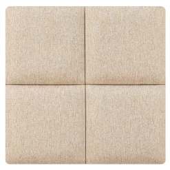 Set de 4 coussins muraux Carpino en tissu 30 x 30 cm beige neu.haus
