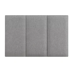 Set de 3 coussins muraux Carpino en tissu 60 x 30 cm gris clair neu.haus
