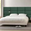 Set de 3 coussins muraux Carpino en velours 60 x 30 cm vert foncé neu.haus