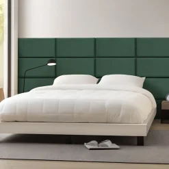 Set de 3 coussins muraux Carpino en velours 60 x 30 cm vert foncé neu.haus