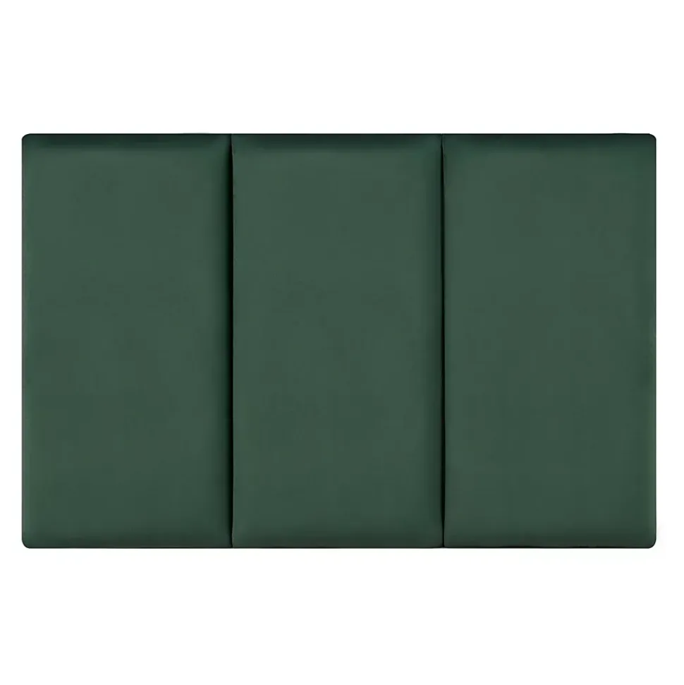 Set de 3 coussins muraux Carpino en velours 60 x 30 cm vert foncé neu.haus