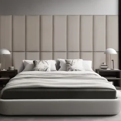 Set de 2 coussins muraux Carpino en velours 90 x 30 cm gris clair neu.haus