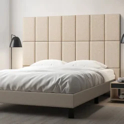 Set de 3 coussins muraux Carpino en tissu 60 x 30 cm beige neu.haus