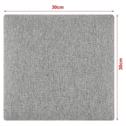 Set de 4 coussins muraux Carpino en tissu 30 x 30 cm gris clair neu.haus