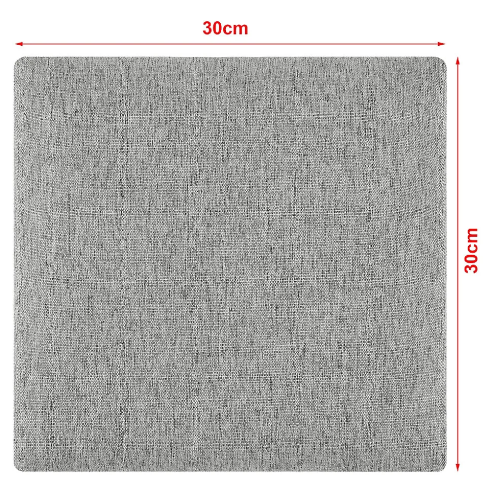 Set de 4 coussins muraux Carpino en tissu 30 x 30 cm gris clair neu.haus