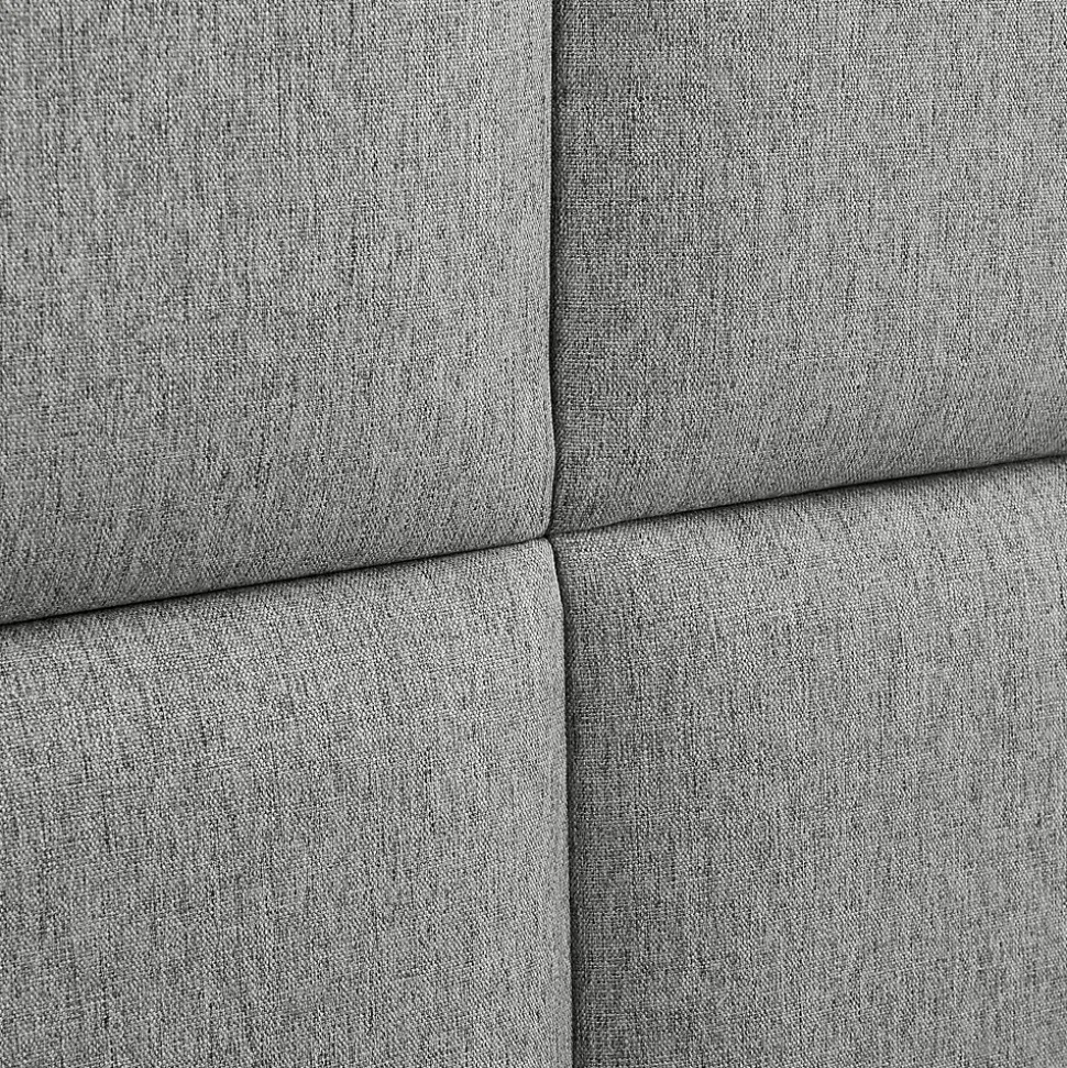 Set de 4 coussins muraux Carpino en tissu 30 x 30 cm gris clair neu.haus