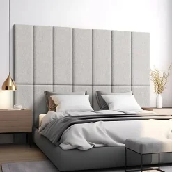 Set de 2 coussins muraux Carpino en tissu 90 x 30 cm gris neu.haus