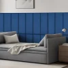 Set de 2 coussins muraux Carpino en velours 90 x 30 cm bleu marine neu.haus