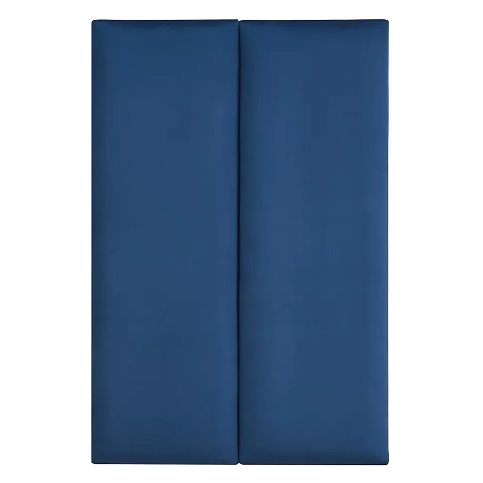 Set de 2 coussins muraux Carpino en velours 90 x 30 cm bleu marine neu.haus