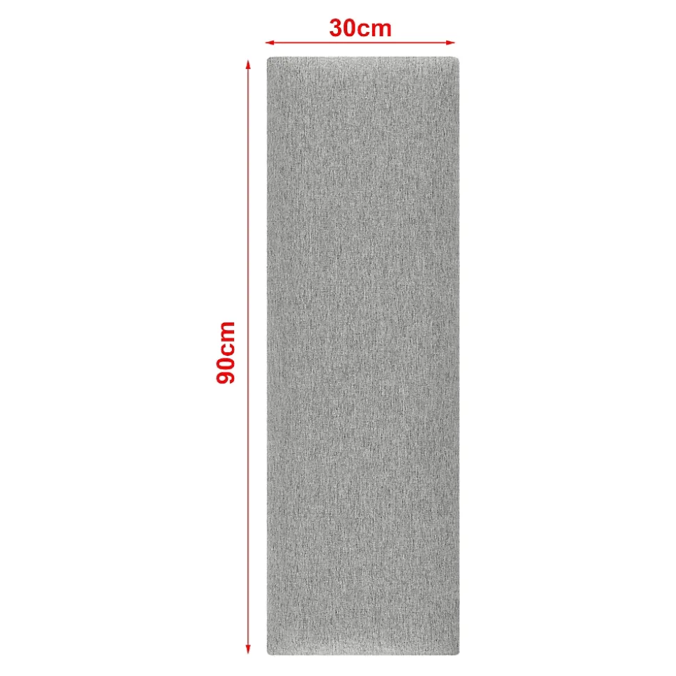 Set de 2 coussins muraux Carpino en tissu 90 x 30 cm gris clair neu.haus