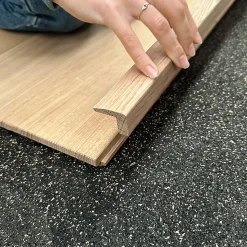 Seuil Arrêt Chêne l. 35mm Long. 1m Parquet Ep. 20mm Brut