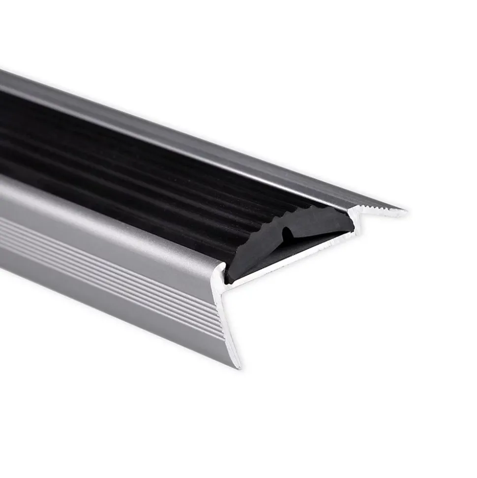 Seuil d'escalier Avec simple caoutchouc Power Grip Longueur: 134 cm Autocollant Noir