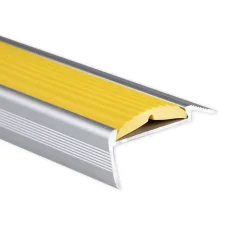 Seuil d'escalier Avec simple caoutchouc Power Grip Longueur: 100 cm Autocollant Jaune