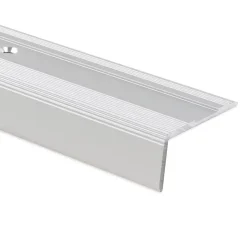 Seuil d'escalier Glory Aluminium anodisé Forme: L Argent L 134 cm