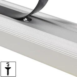 Seuil d'escalier Glory Aluminium anodisé Forme: L Argent L 134 cm