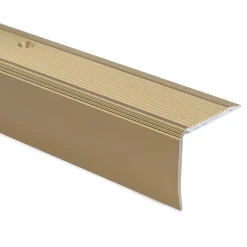 Seuil d'escalier Integral, Forme: L 30 x 20 mm Longueur: 90 cm, Auto-adhésif, Or