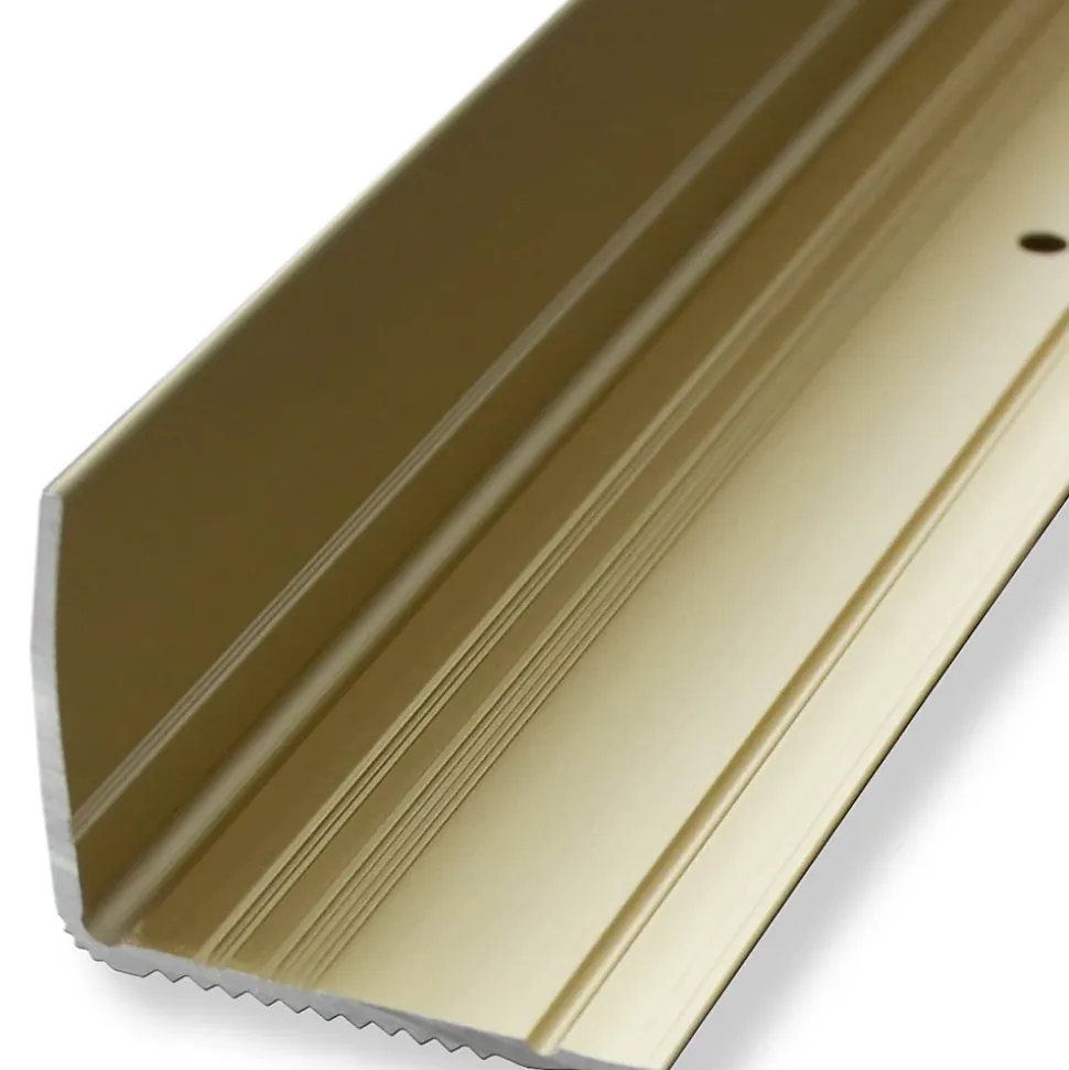 Seuil d'escalier Pré-percé, Forme: L 35 x 30 mm, Longueur: 90 cm, Or