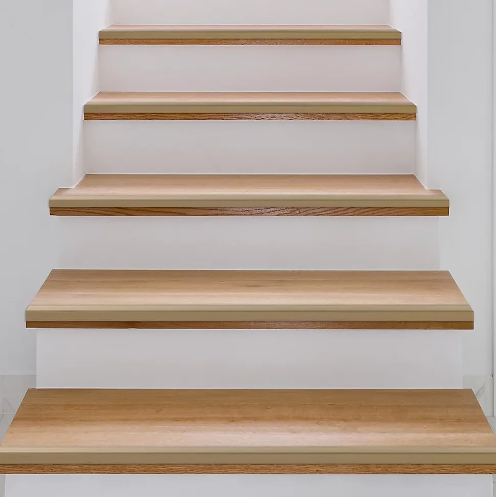 Seuil d'escalier Pré-percé, Forme: L 35 x 30 mm, Longueur: 90 cm, Or