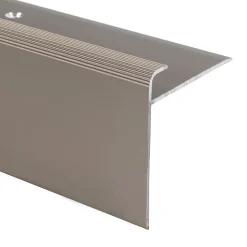 Seuil d'escalier Safety Forme F Aluminium anodisé Bronze clair S 90 cm