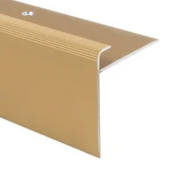 Seuil d'escalier Safety Forme: F Aluminium anodisé Or élégant L 134 cm