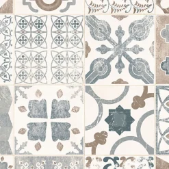 Sol Lino - Carreaux de ciment - Naturel - Rouleau de 3m x 6m