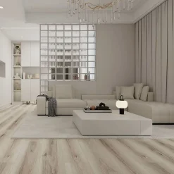 Sol PVC clipsable avec sous couche intégrée- GARANTIE 20 ans - Clair nuance - Dimensions L 122 cm x l 23 cm - Epaisseur 5,5 mm