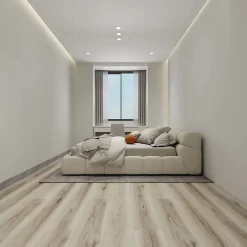 Sol PVC clipsable avec sous couche intégrée- GARANTIE 20 ans - Clair nuance - Dimensions L 122 cm x l 23 cm - Epaisseur 5,5 mm