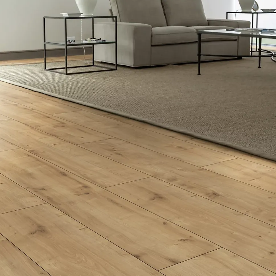 Sol stratifié Marcel effet chêne L. 138,3 x l. 19,3 cm, ép. 1cm GoodHome