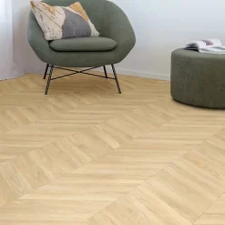 Sol Vinyle effet Parquet chevron Chêne naturel - Rouleau de 4m x 5m